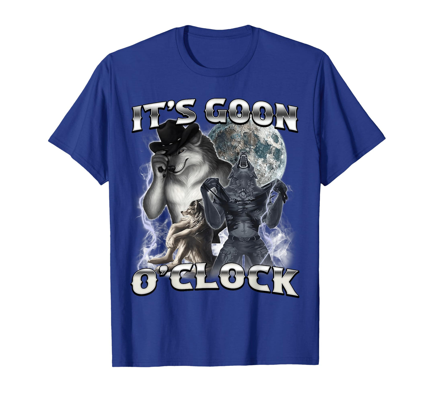 It's Goon O'clock Funny Alpha Wolf Ironic Meme Men Women T-Shirt