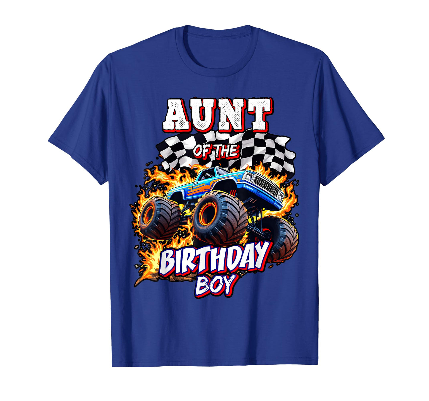 Aunt of the Birthday Boy Monster Truck Birthday Party T-Shirt