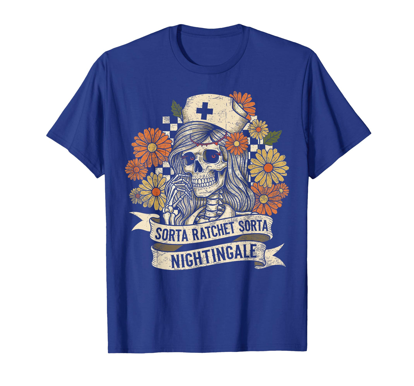Sorta Ratchet Sorta Nightingale Skeleton Nurse Halloween T-Shirt