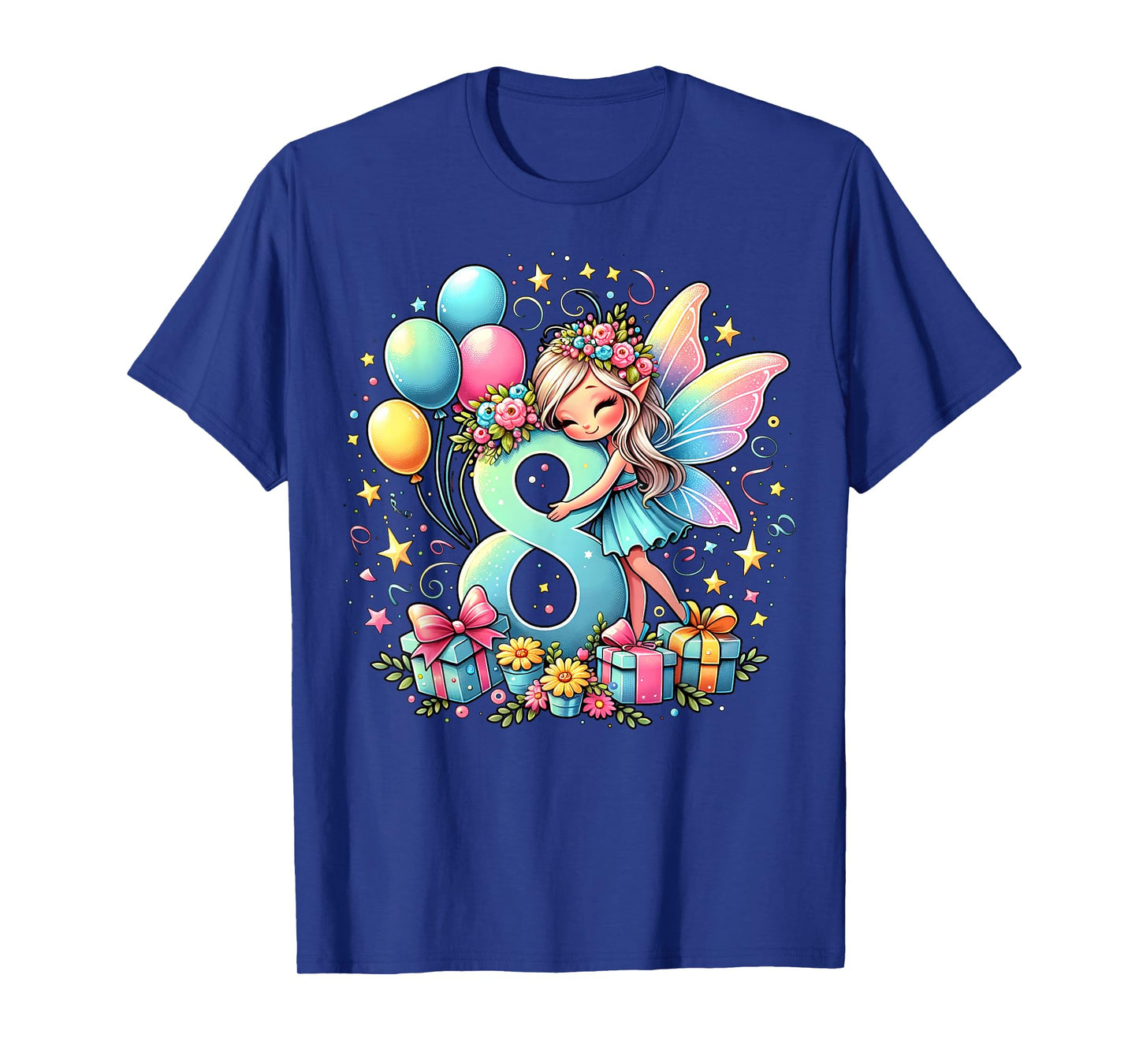 Kids Fairy Theme eighth Bday Party 8th Fairy Birthday T-Shirt