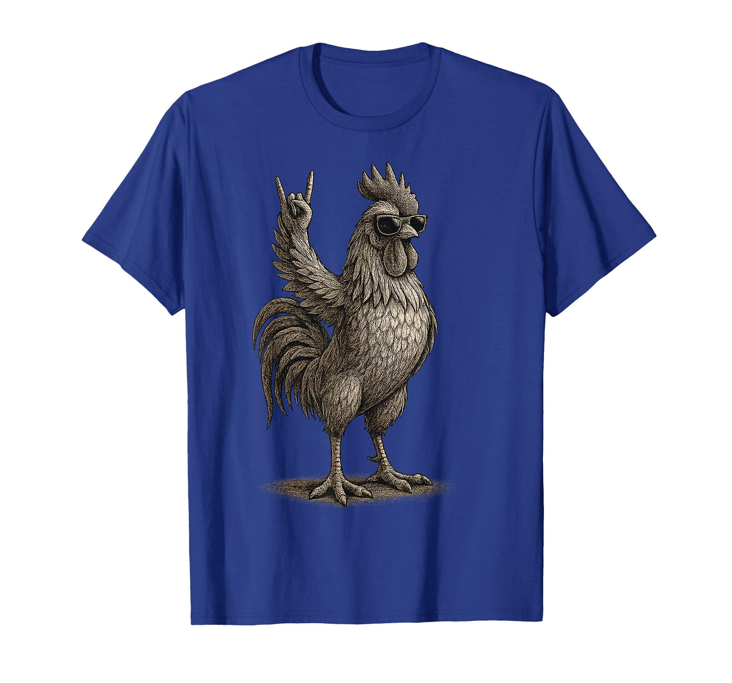 Retro Rooster Rock Music Funny Gifts Men Women Boy Girl Kid T-Shirt