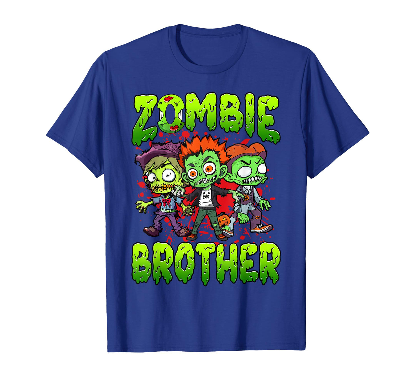 Zombie Brother Halloween Costume Family Matching T-Shirt