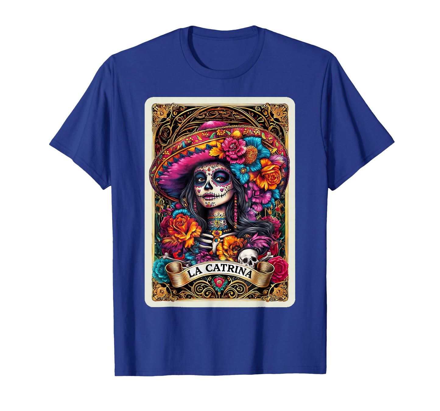 De Los Muertos La Catrina Day of The Dead Sugar Skull Women T-Shirt
