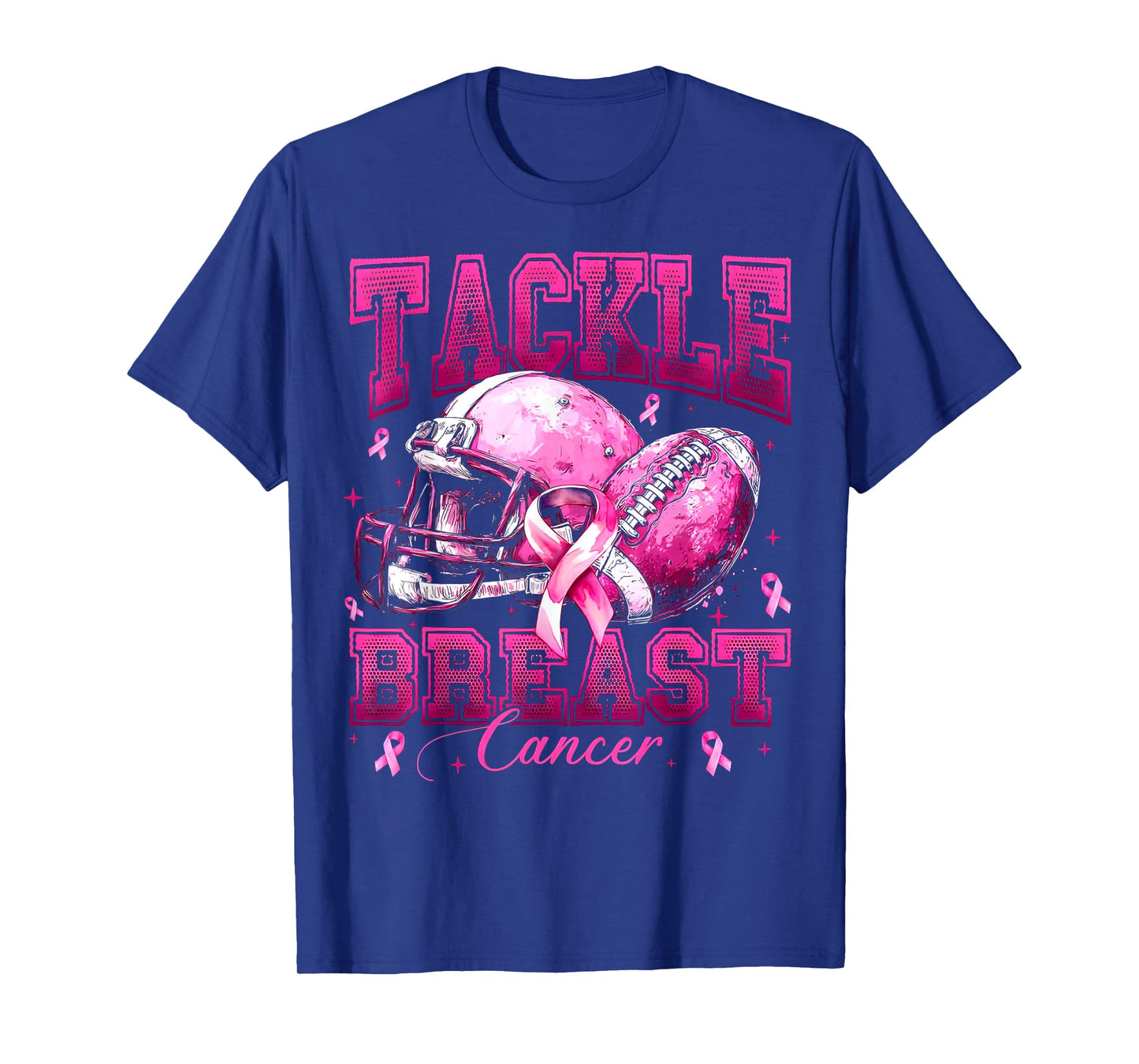 Tackle Breast Cancer Awareness American Football Girl Womens T-Shirt