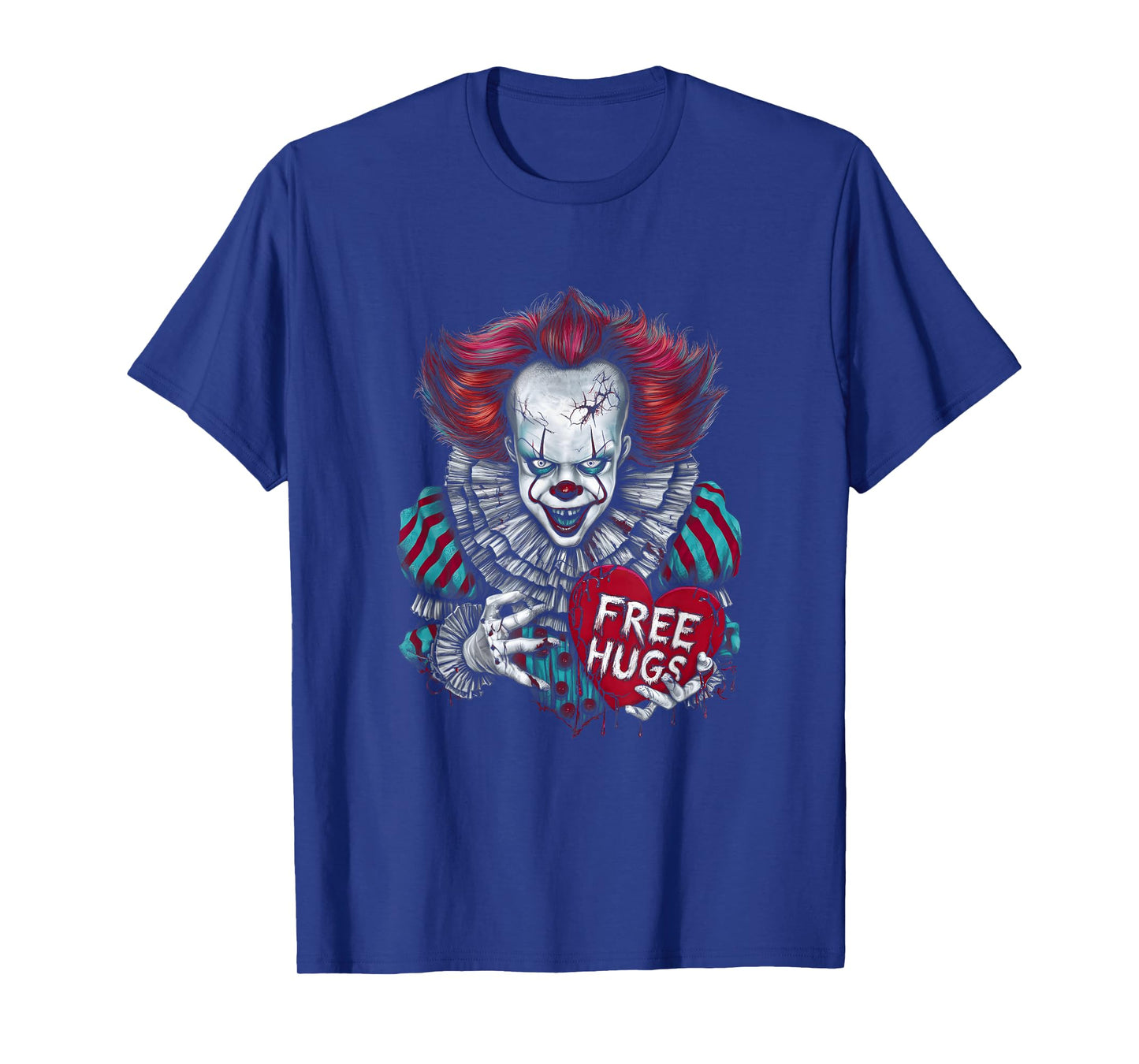 Free a Hugs Scary Clown Valentine Halloween Horror Character T-Shirt