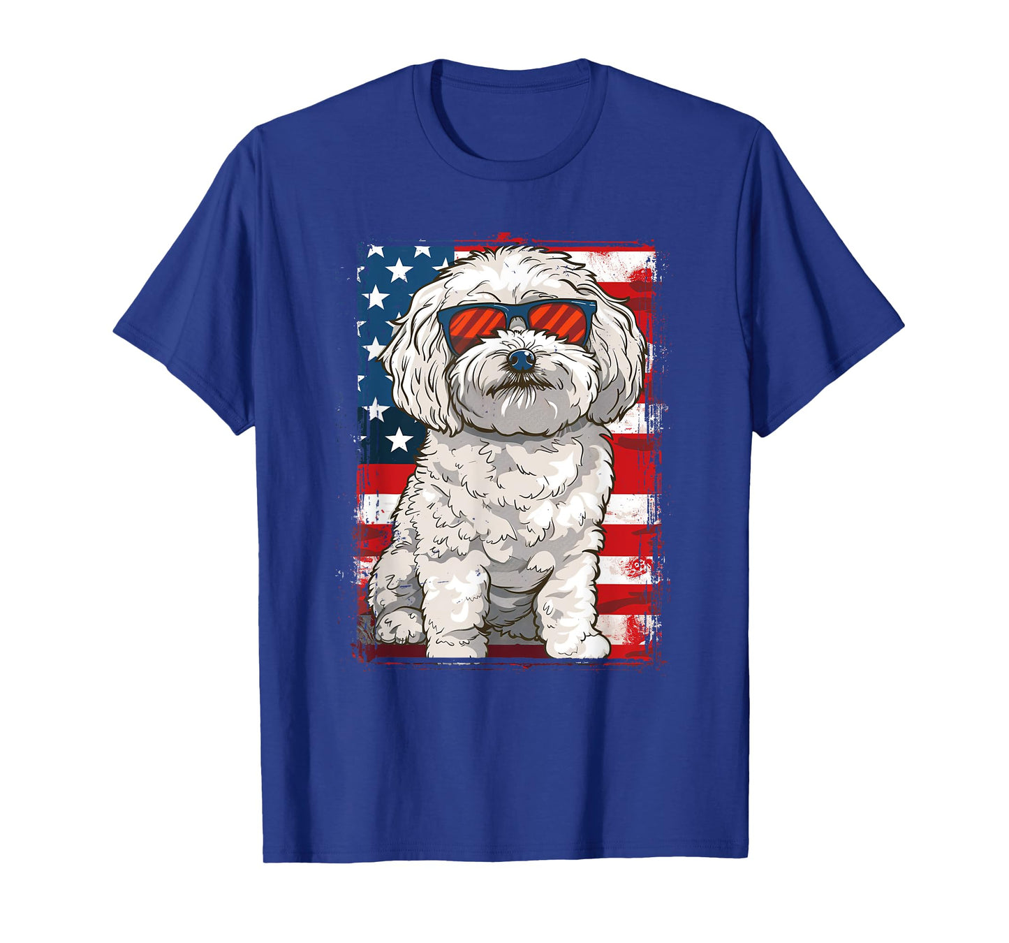 Cavachon Dog 4th July America USA Flag Patriotic T-Shirt