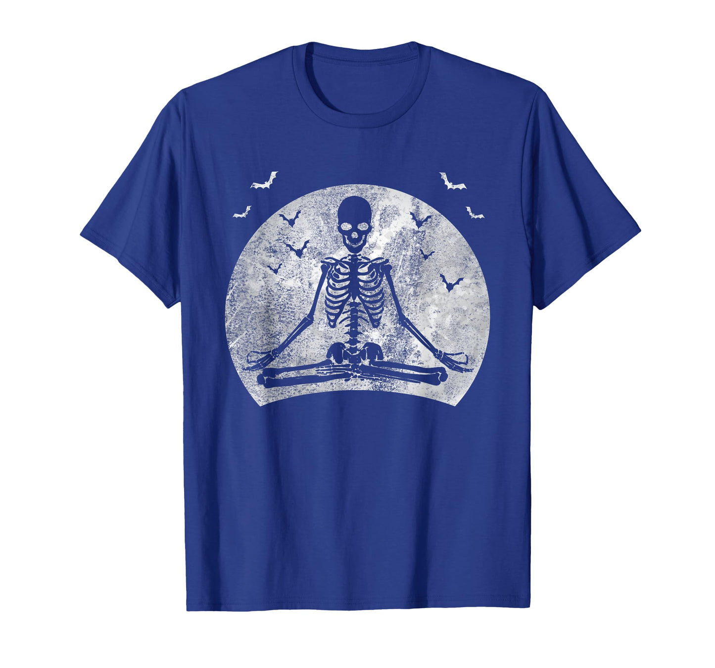 Meditating Skeleton Yoga Lover Halloween Moon Costume T-Shirt