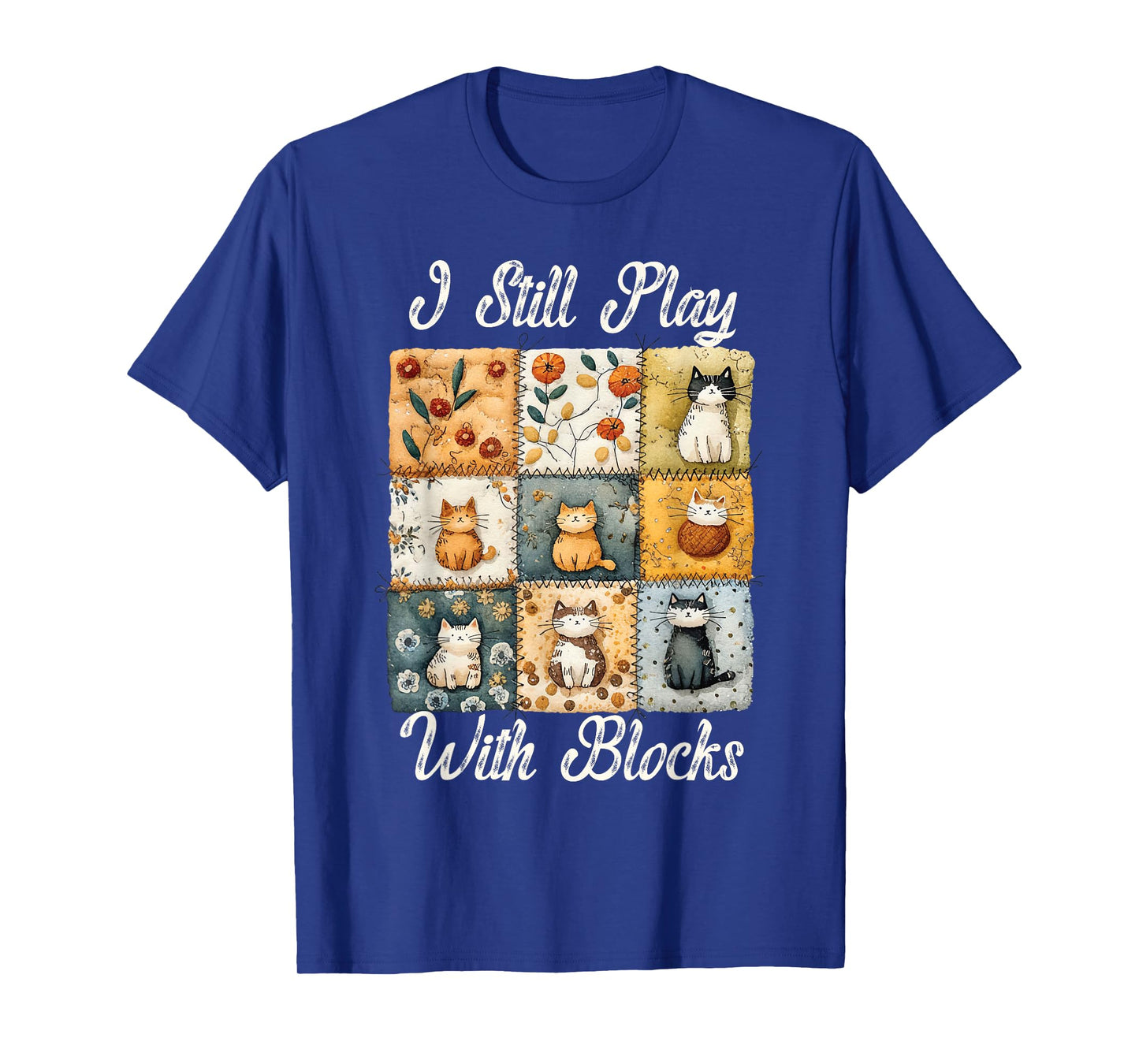 Funny Sewing Quilting Art For Women cat Quilting Lover T-Shirt