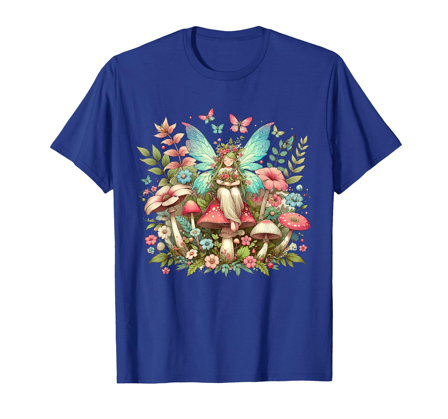 Enchanted Forest Fairy Fantasy Mystical Butterfly & Floral T-Shirt