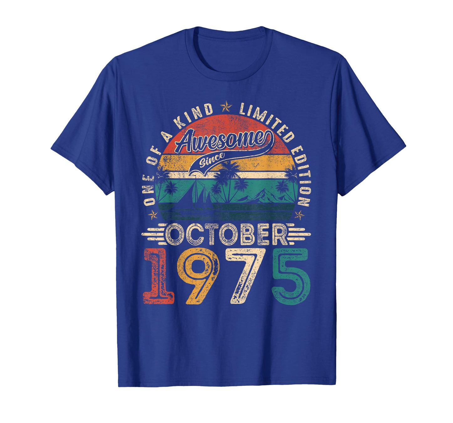 Awesome since October 1975 50 Years Old 50th Birthday Men T-Shirt