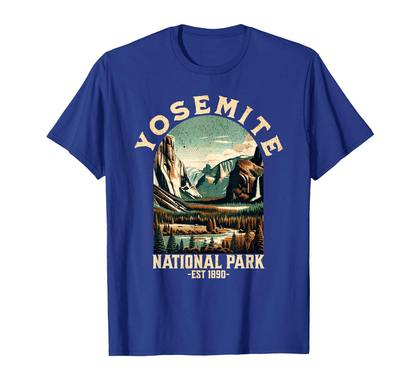 Retro Yosemite National Park USA Vintage Hiking T-Shirt