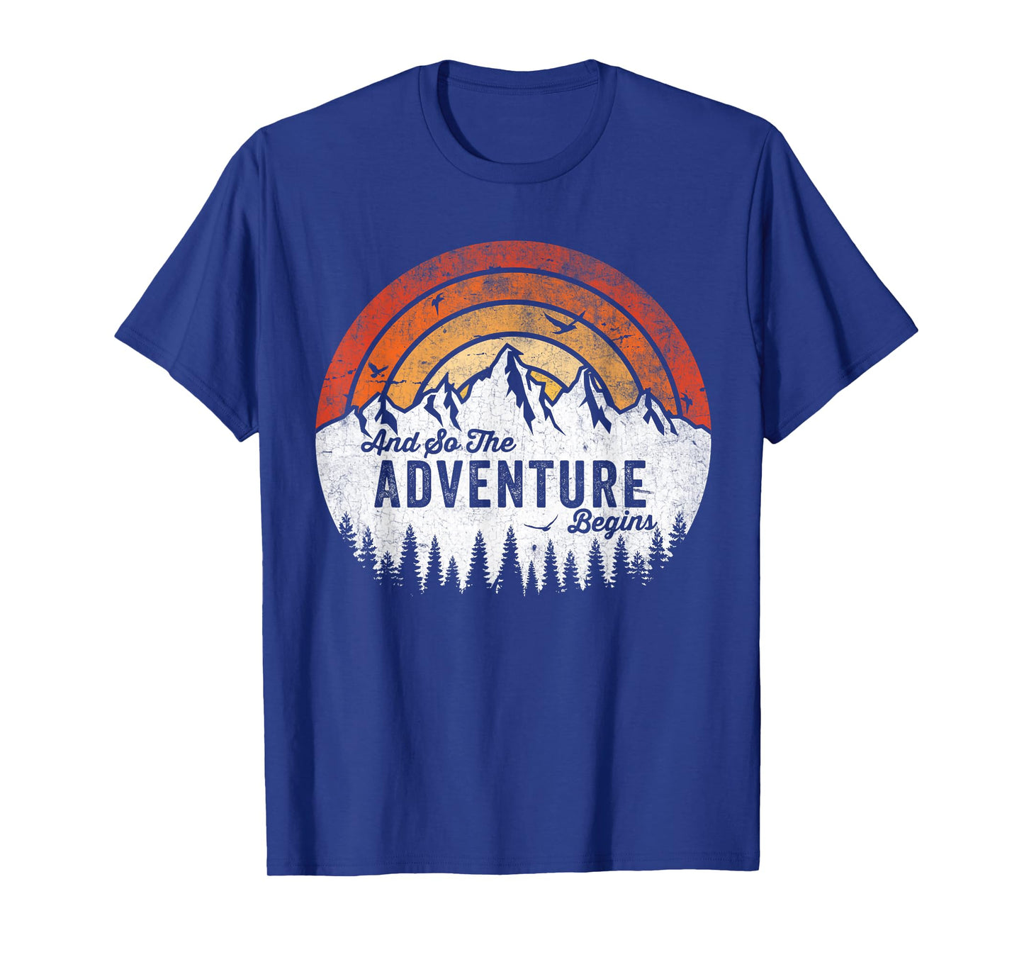 Adventure Begins Camping Family T-Shirt