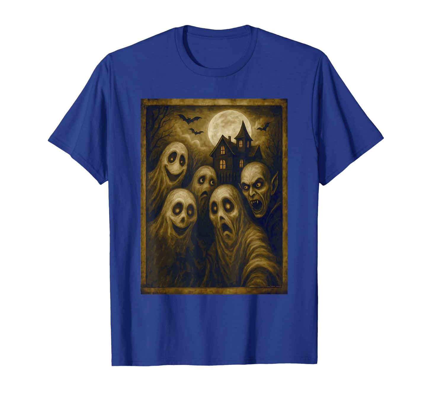 Ghosts Selfie with Scary Monster Funny Halloween T-Shirt
