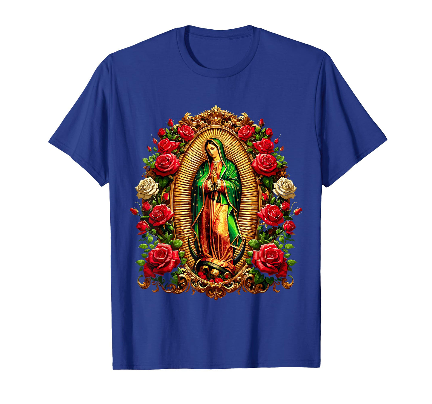 Virgen De Guadalupe Sant Mary Christian Religious T-Shirt