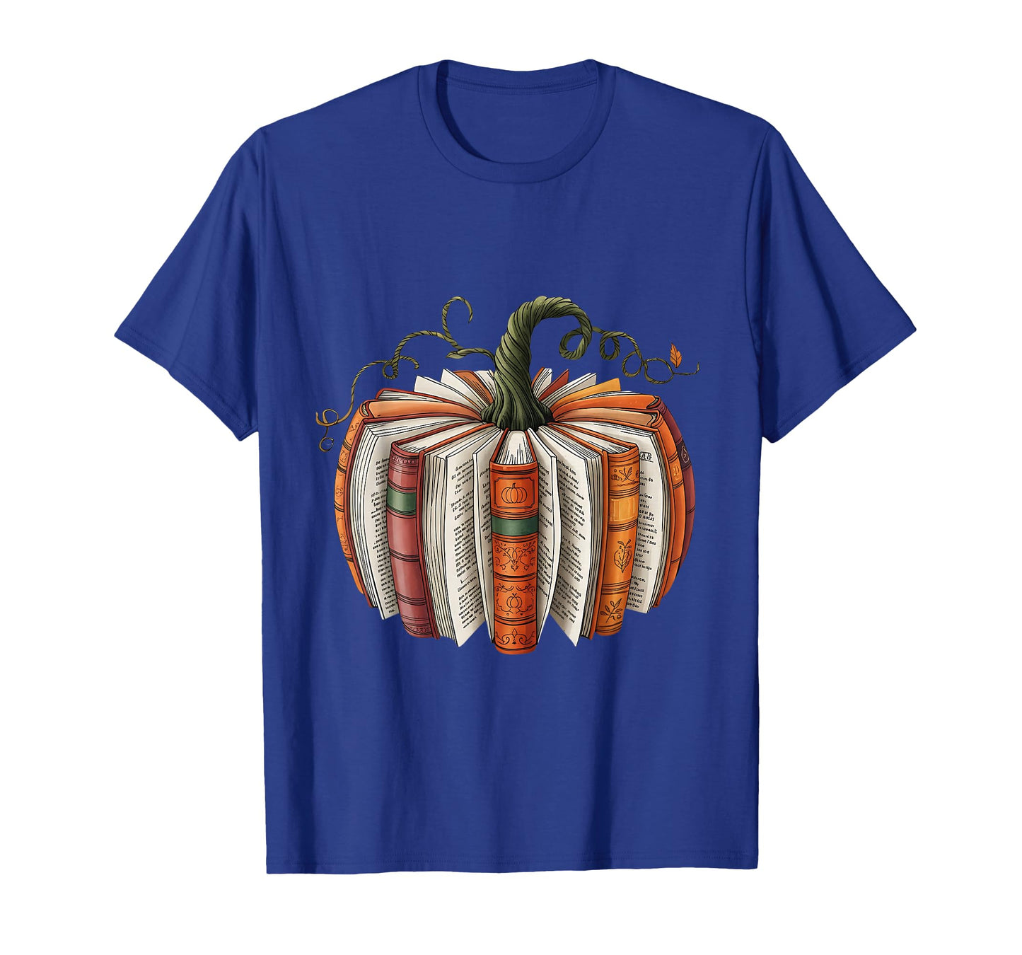 Made of Books Fall Pumpkin Halloween Book Lover T-Shirt