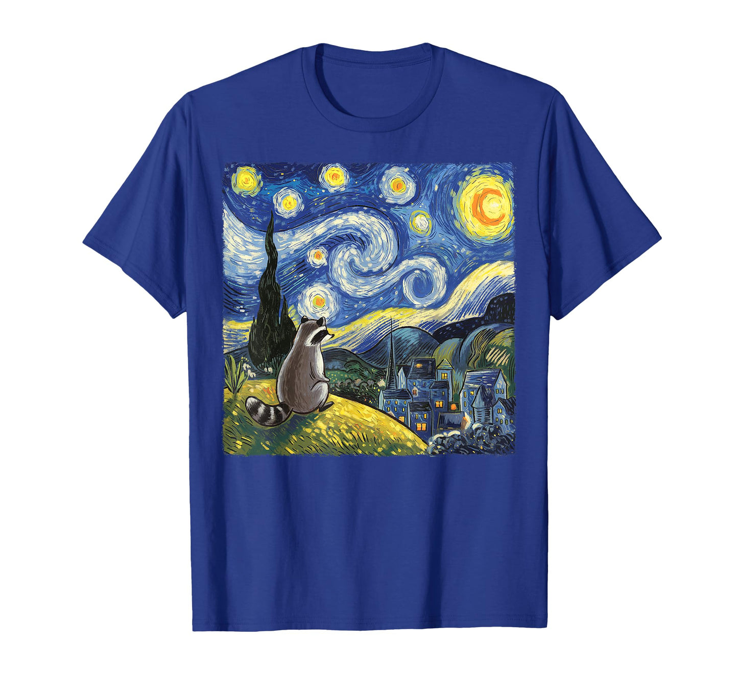 Raccoon Starry Night Van Gogh Racoon Gifts For Men Women Kid T-Shirt