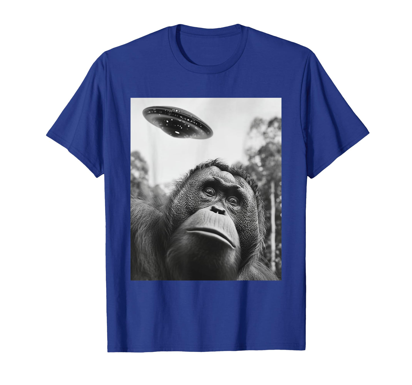 Selfie - Funny Alien Selfie Orangutan UFO T-Shirt