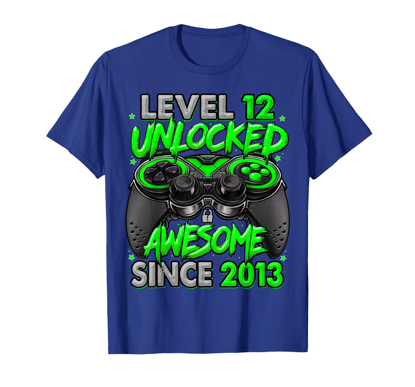 Level 12 Unlocked Awesome Since 2013 12th Birthday Gaming T-Shirt