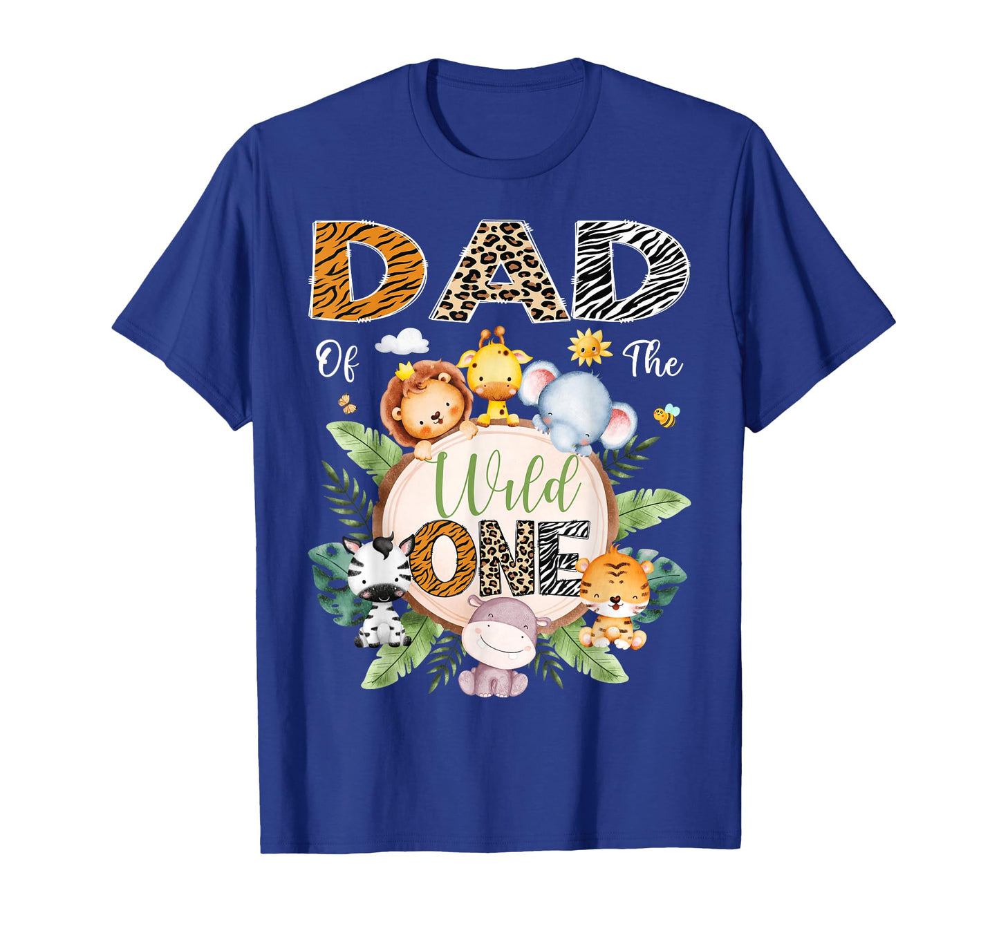 Dad Of The Wild One 1St Birthday Safari Jungle Animal T-Shirt