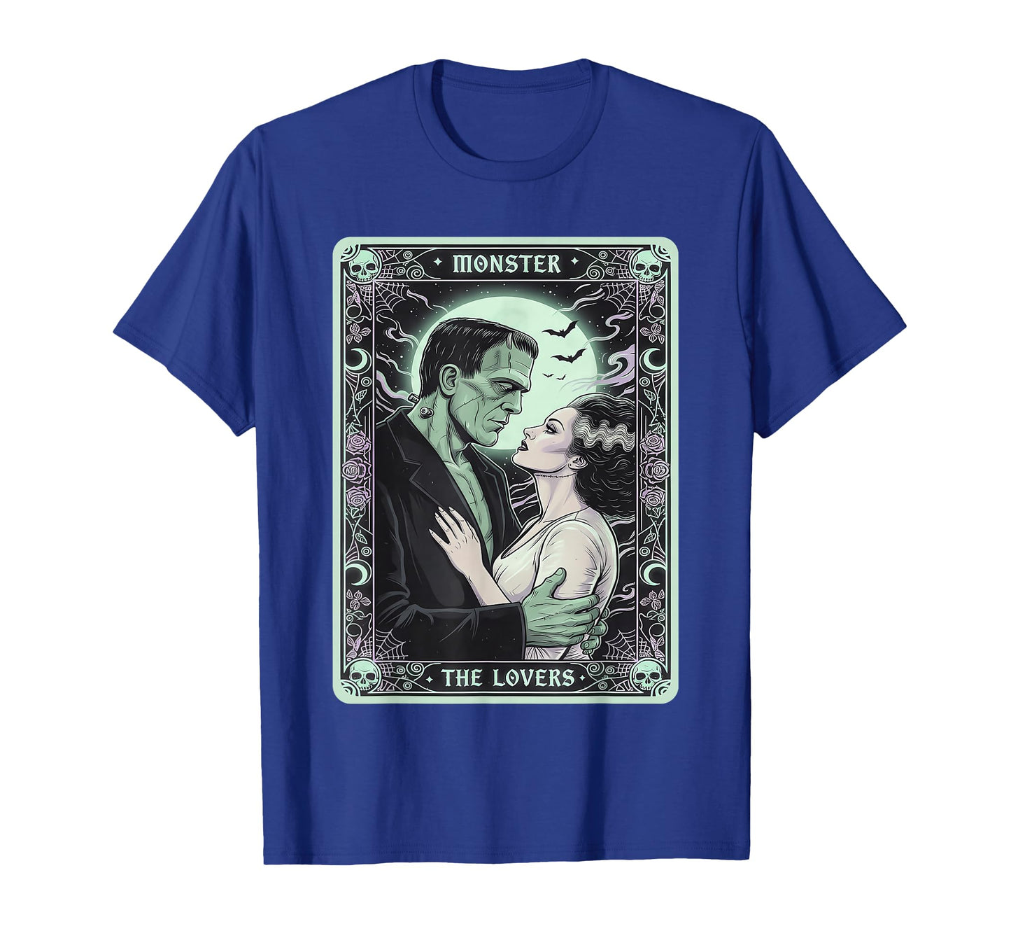 The Monster Frankenstein and Bride The Lovers Tarot Card T-Shirt