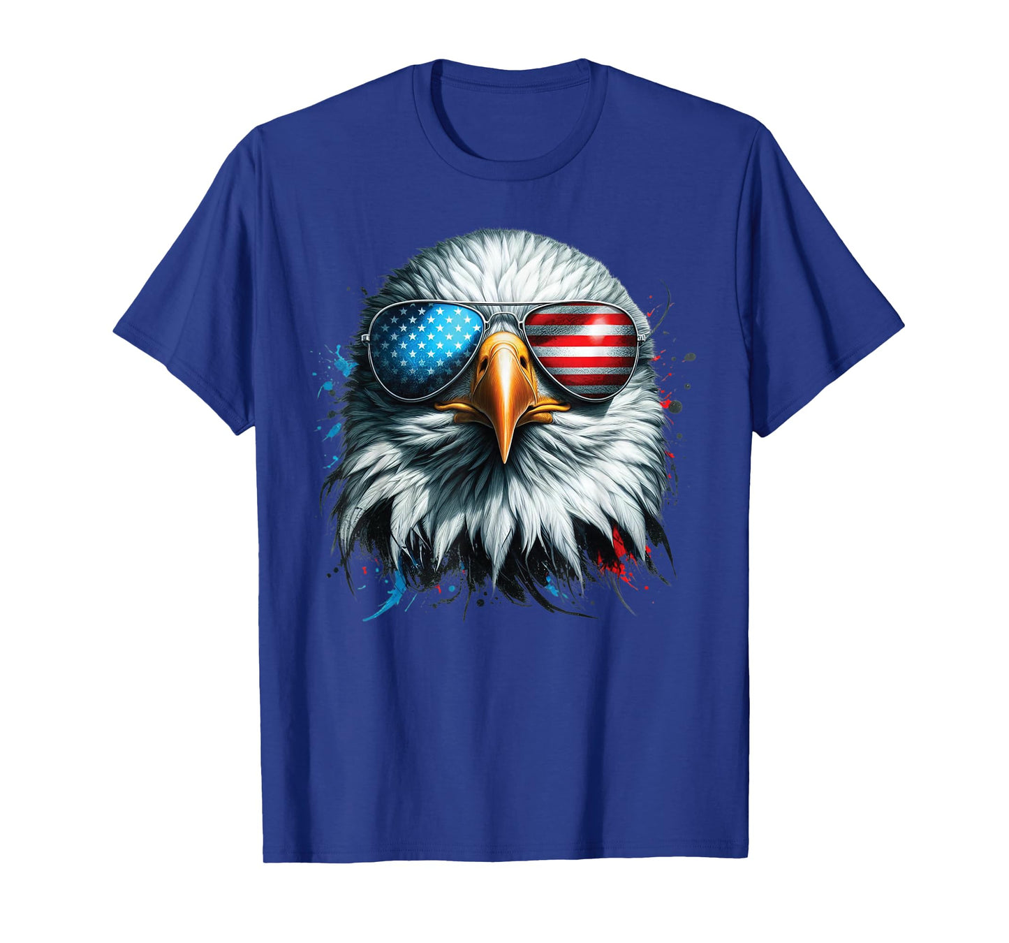 Cool Bald Eagle American Sunglasses Patriotic Man Funny T-Shirt