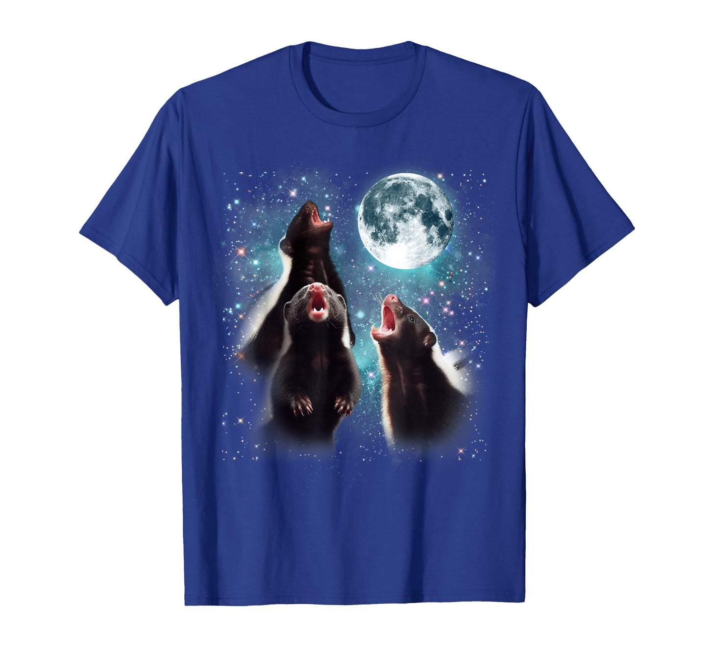 3 Skunk Moon Howling Skunk Head Funny For Men, Women, Kid T-Shirt