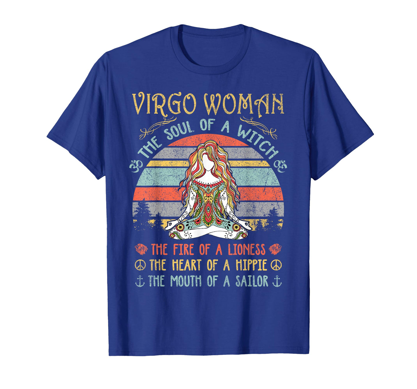 Virgo Woman The Soul Of A Witch Vintage Birthday T-Shirt