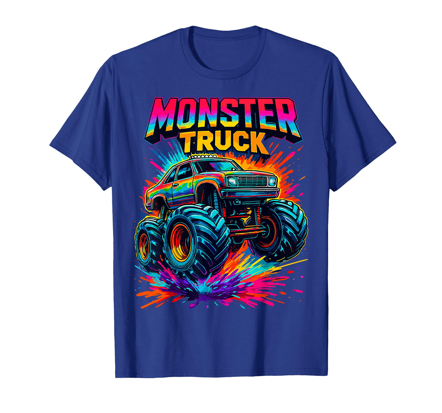 Monster Truck Birthday Party Colorful Monster Trucks T-Shirt