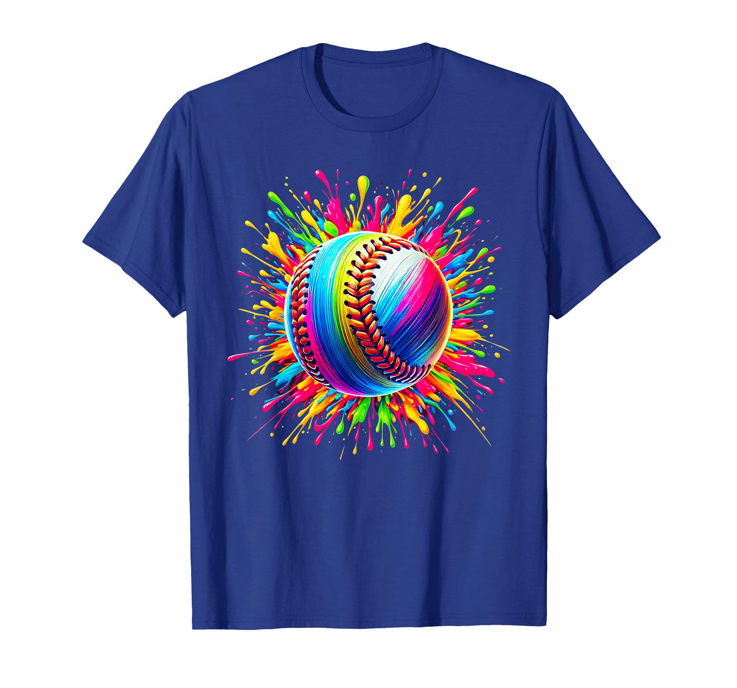 Colorful Softball Tie Dye Color Splash Softball Player Coach T-Shirt