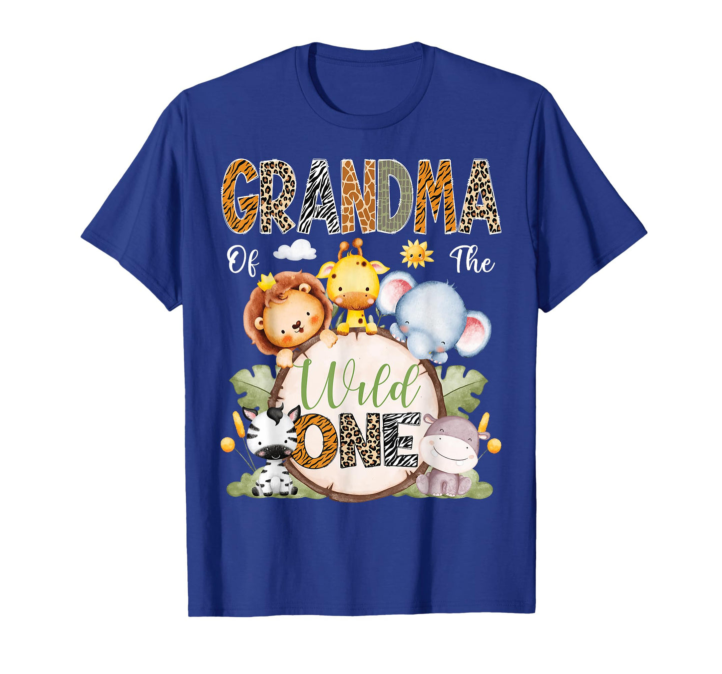 Grandma Of The Wild One 1St Birthday Boy Safari Jungle T-Shirt