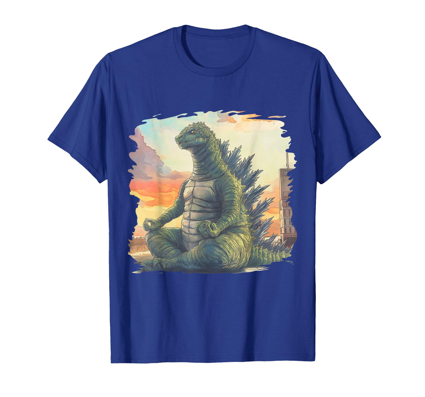 Kaiju Meditating Meditation Yoga Japanese Anime T-Shirt
