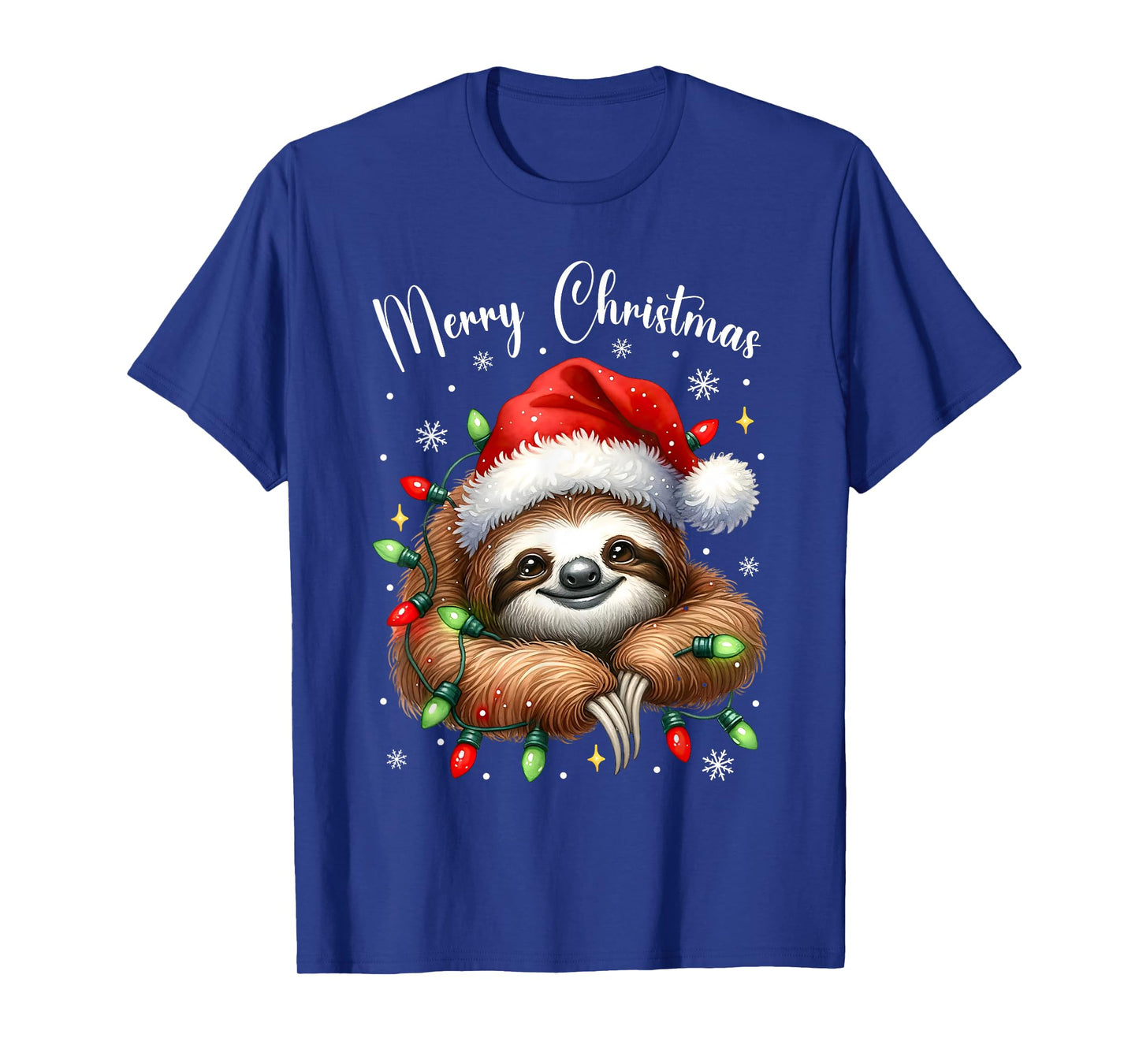 Christmas Pajamas Sloth Christmas Pajama Shirt Lazy Sloth T-Shirt