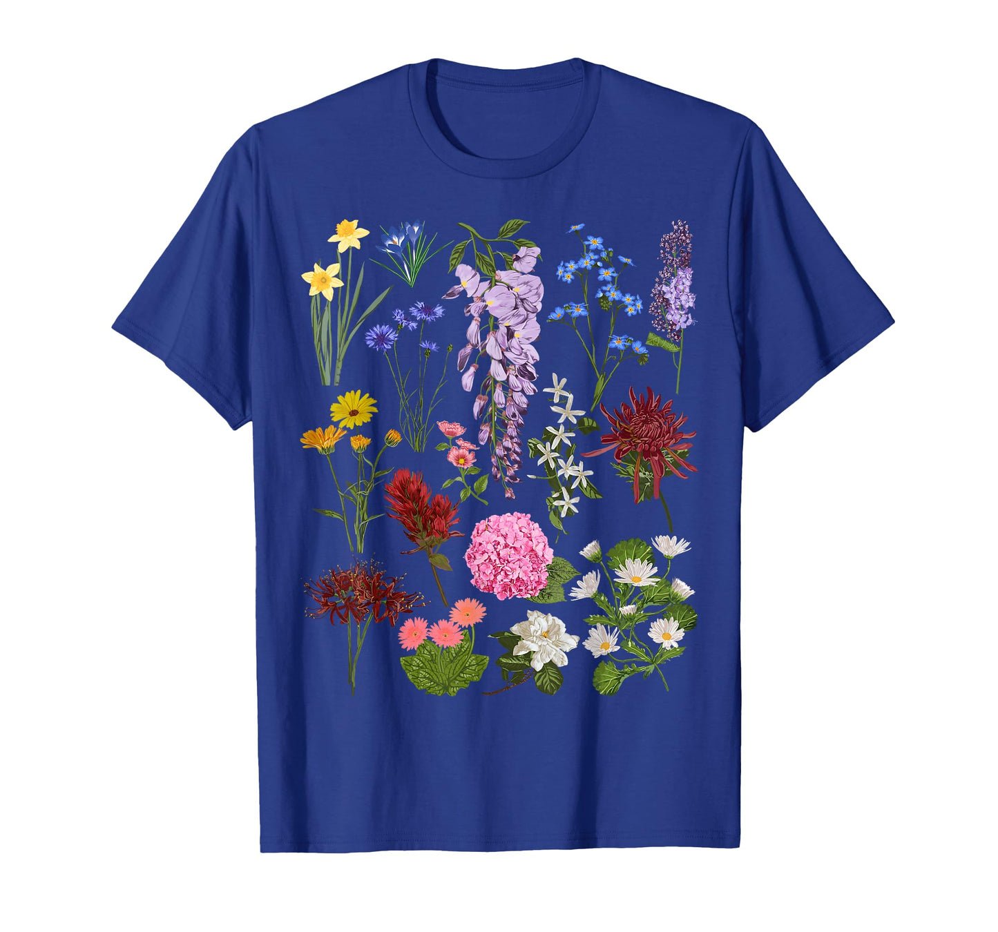 Vintage Flower Botanical Illustration Chart Plant T-Shirt