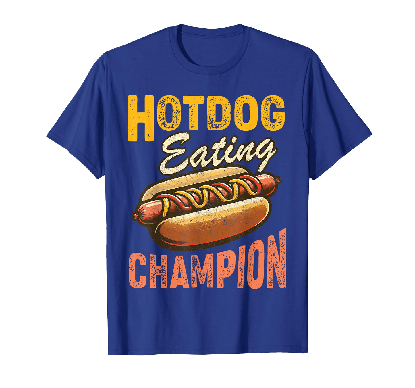 Funny Hotdog Eating Champion Estate Fair Retro Food Contest T-Shirt