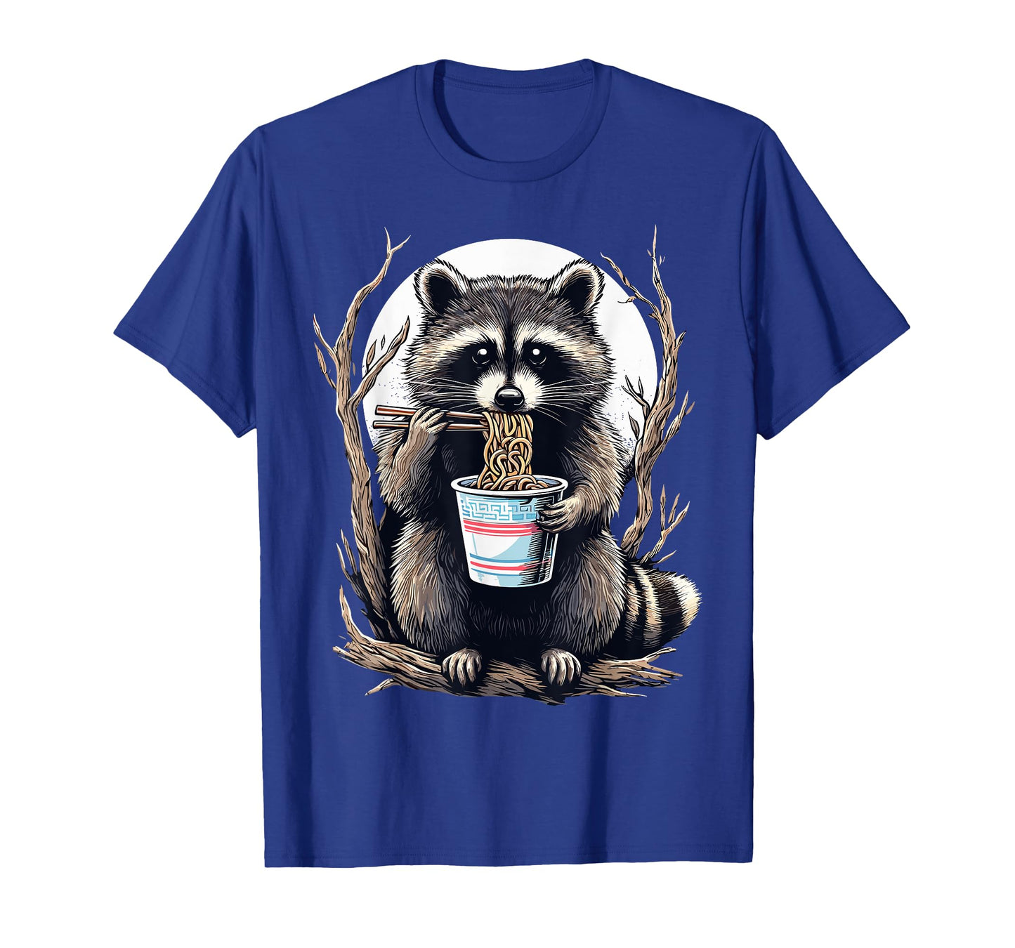 Raccoon Eating Instant Noodle Cup Funny Gifts For Women Men T-Shirt