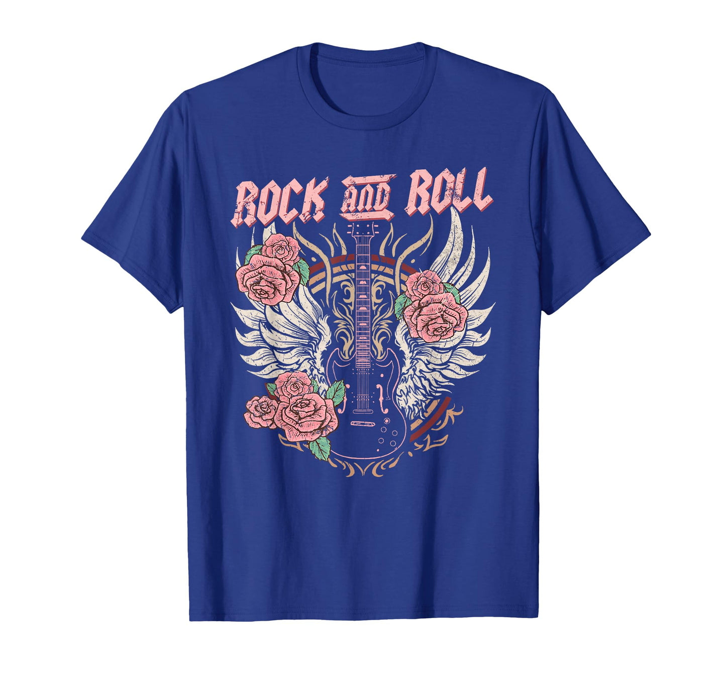 Rock and Roll Guitar Vintage ROCK women Music T-Shirt