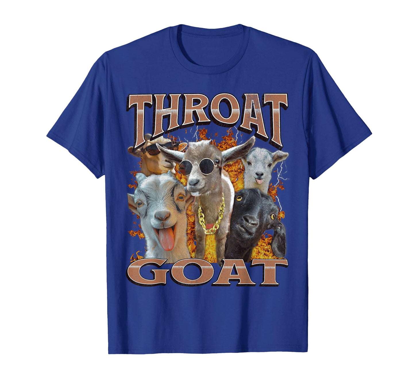 MildlyPerturbed Throat Goat Funny Offensive Adult Humor Y2K Graphic Unisex-Adults T-Shirt Black Small