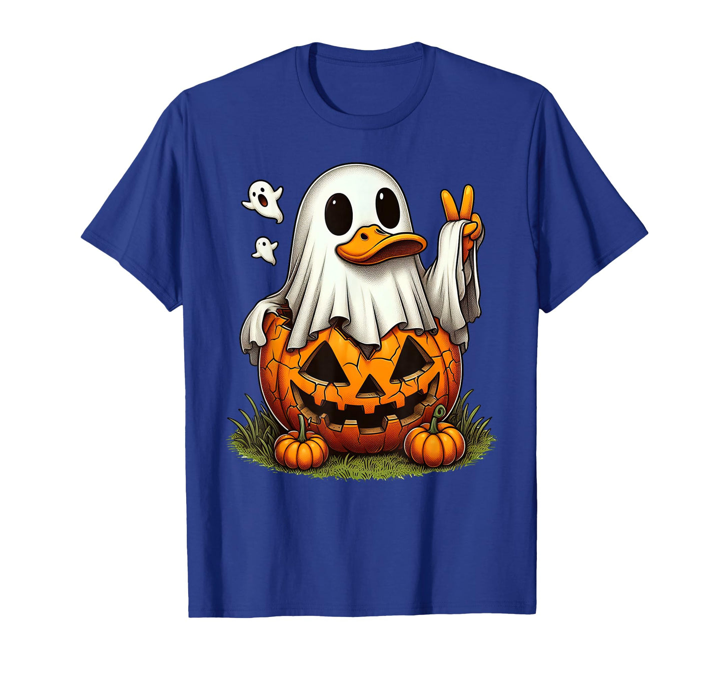 Funny Duck Boo Halloween Ghost Womens Mens Kids T-Shirt