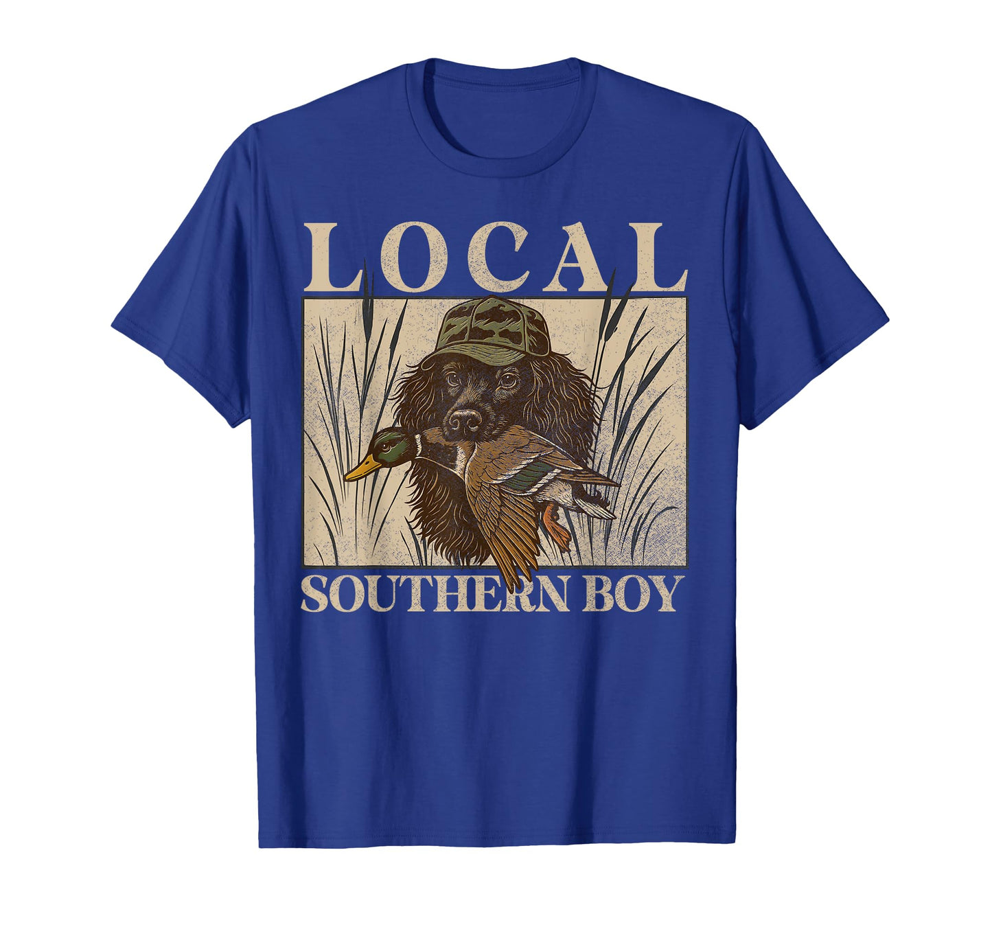 Local Southern Boy Duck Hunting Black Lab Outdoor Vintage T-Shirt