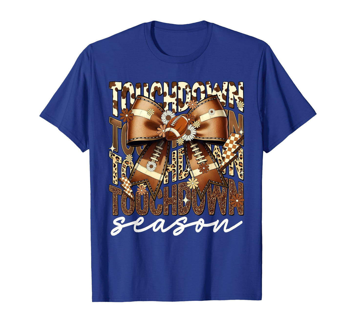 Touchdown Season American Football Bow Game Day T-Shirt