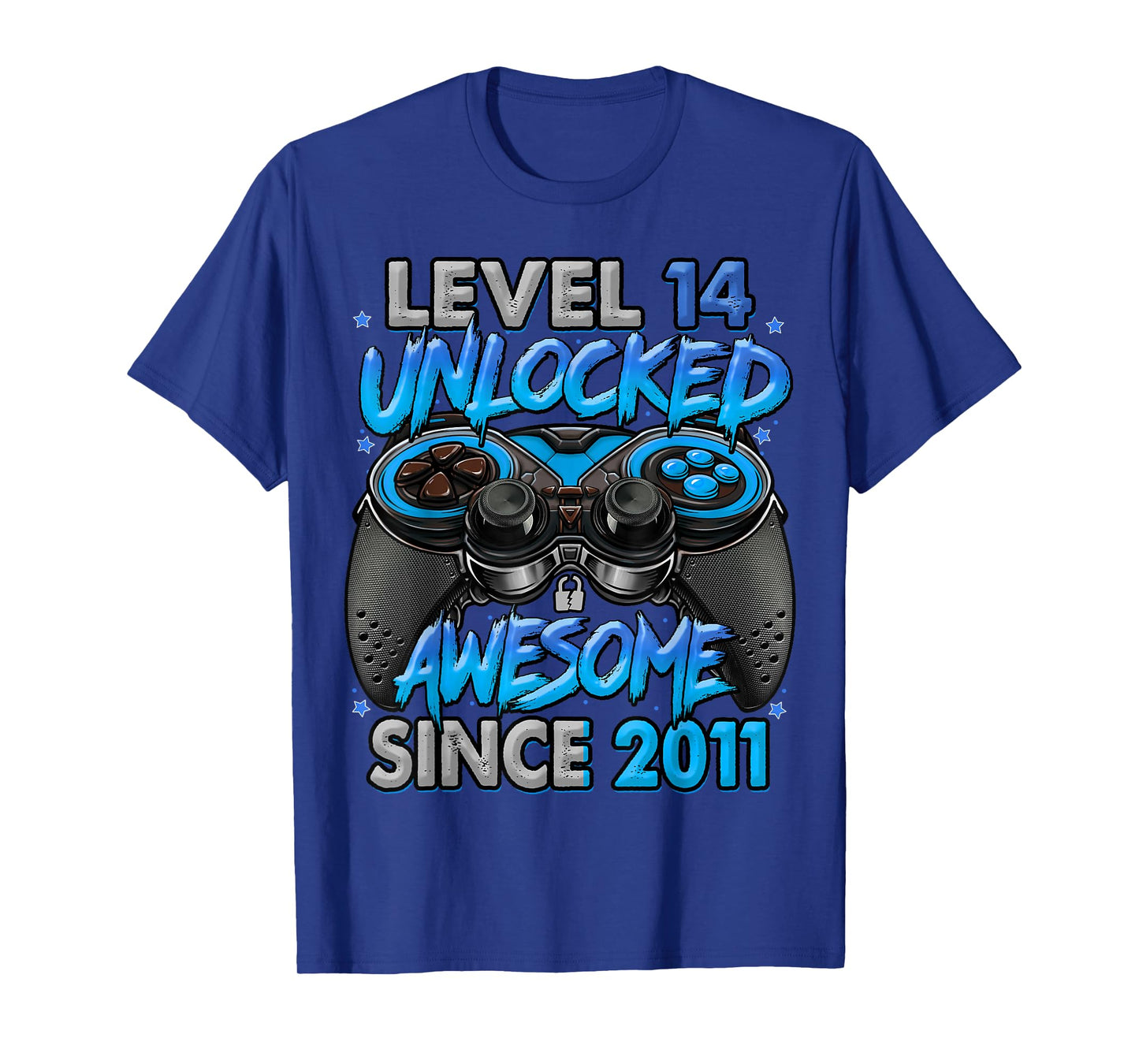 Level 14 Unlocked Awesome Since 2011 14th Birthday Gaming T-Shirt