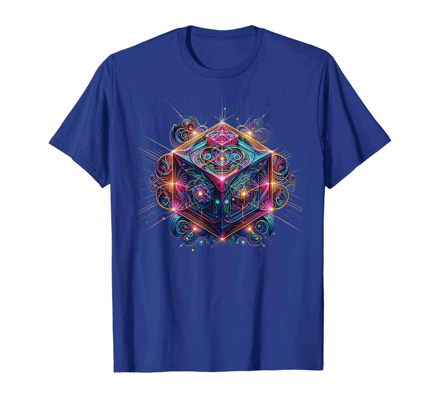 Sacred Geometry Flower of Life Metatron's Cube T-Shirt