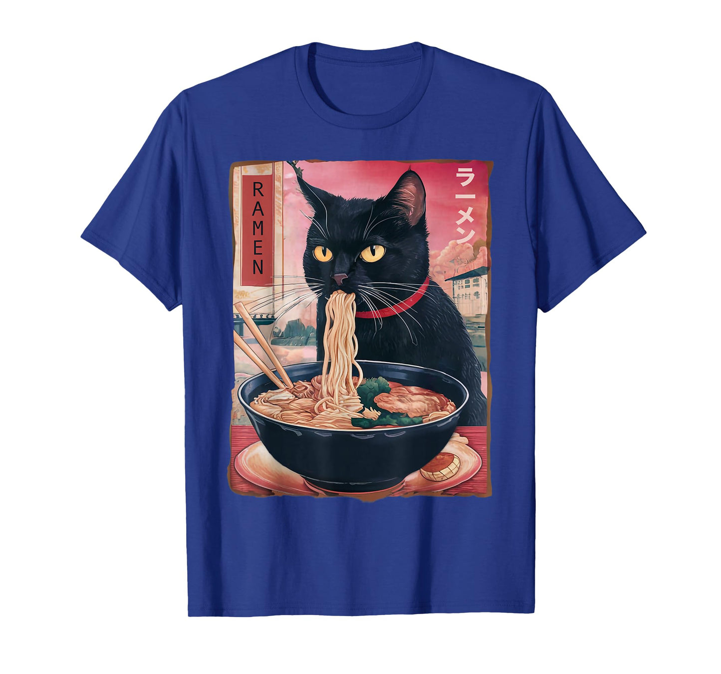 Cat Ramen Noodle Japanese Anime Kawaii Gifts Men Women Kids T-Shirt