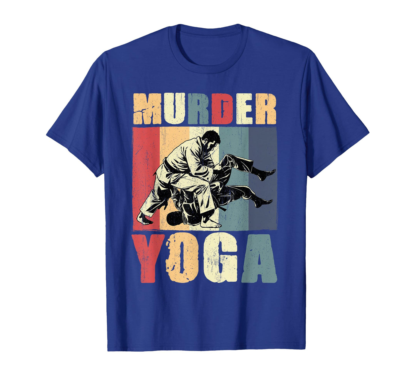 Retro Brazilian Jiu Jitsu Murder Yoga Funny BJJ Martial Arts T-Shirt