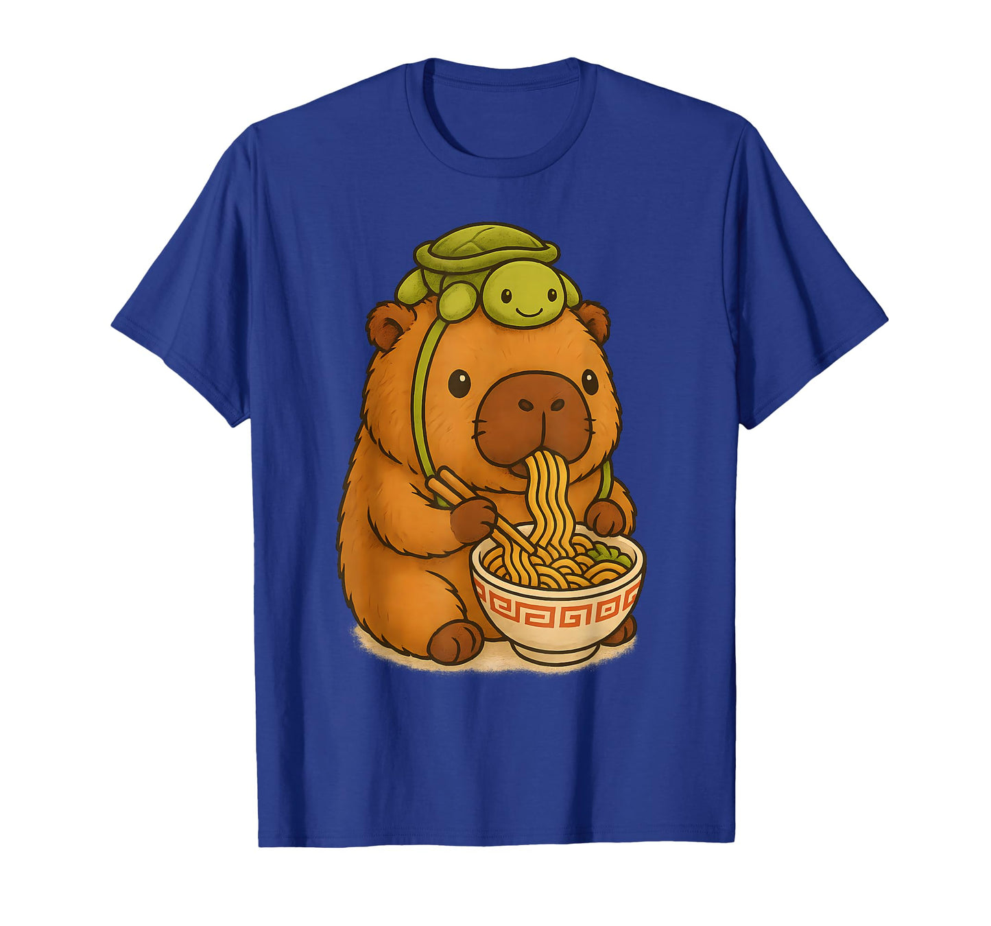 Capybara Anime Ramen Turtle Funny Graphic Kawaii Capibara T-Shirt