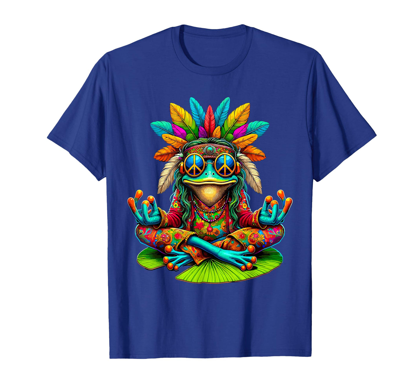 Frog Peace Sign Sunglasses Hippie T-Shirt