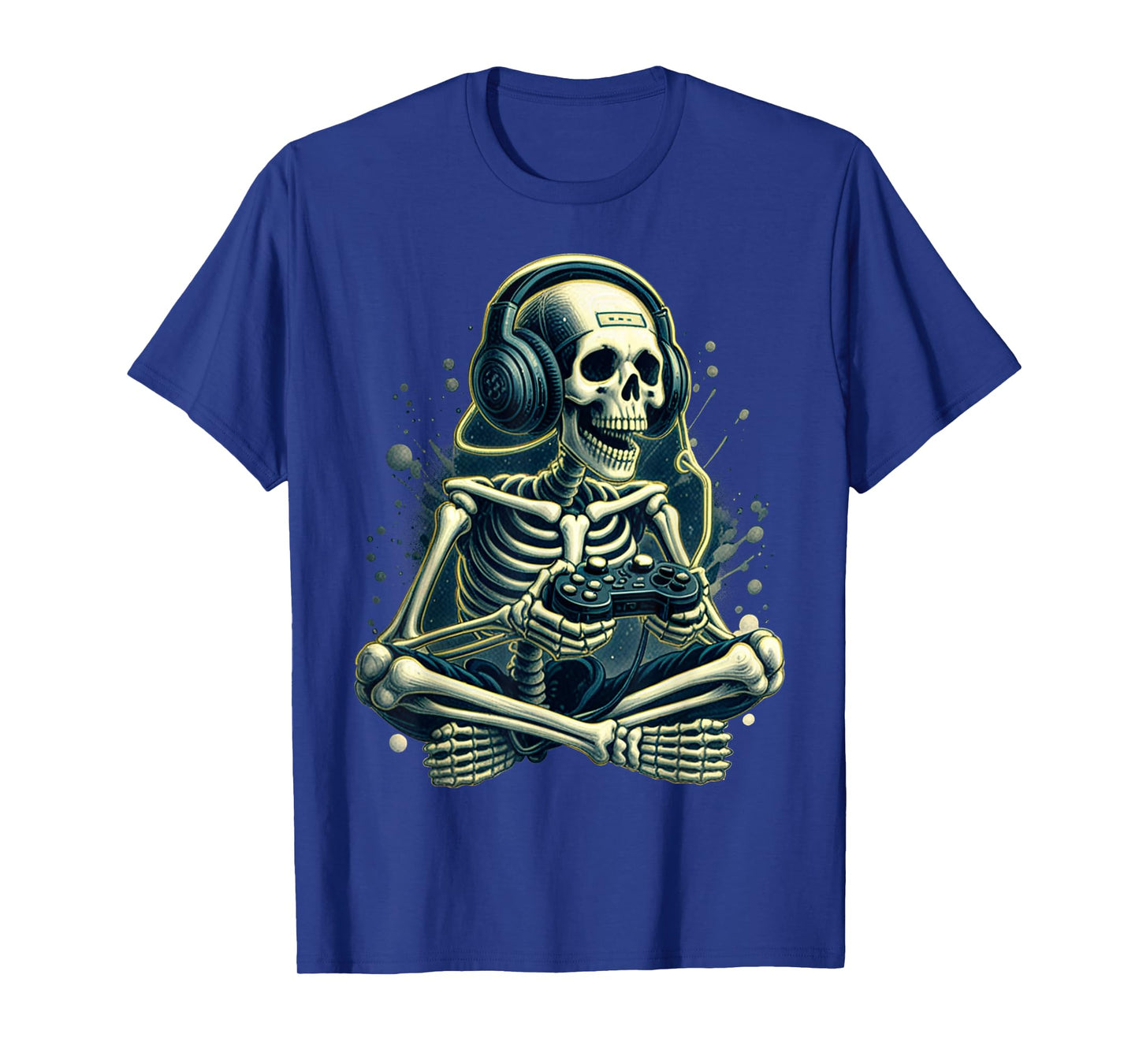 Funny Video Game Halloween Skeleton Gamer Gaming Boys Teens T-Shirt