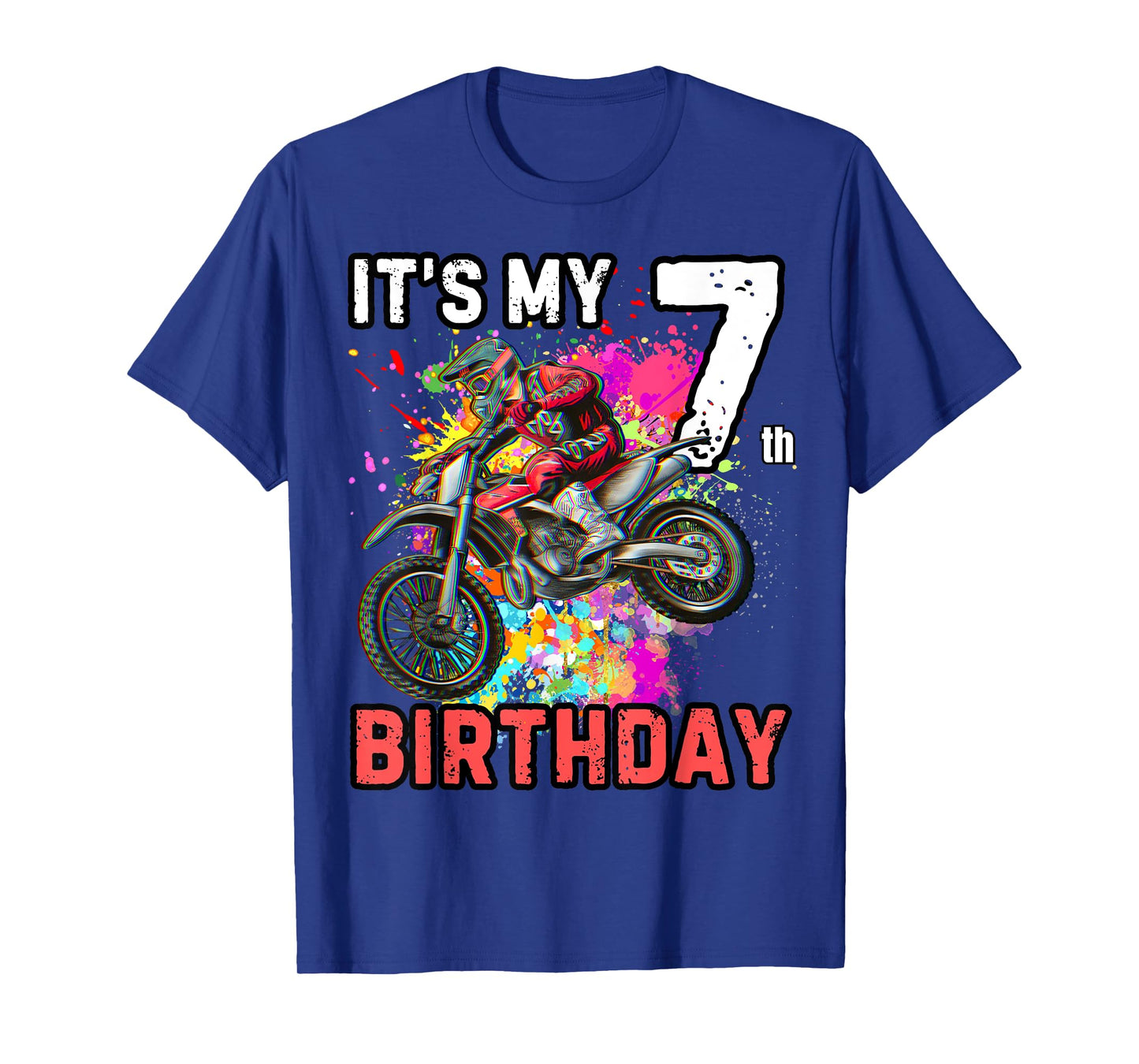 It's my 7th Boy Birthday Dirt Bike MX Motocross Birthday T-Shirt