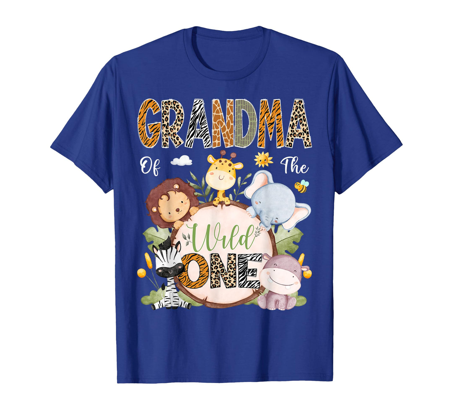 Grandma Of The Wild One 1St Birthday Safari Jungle Animals T-Shirt