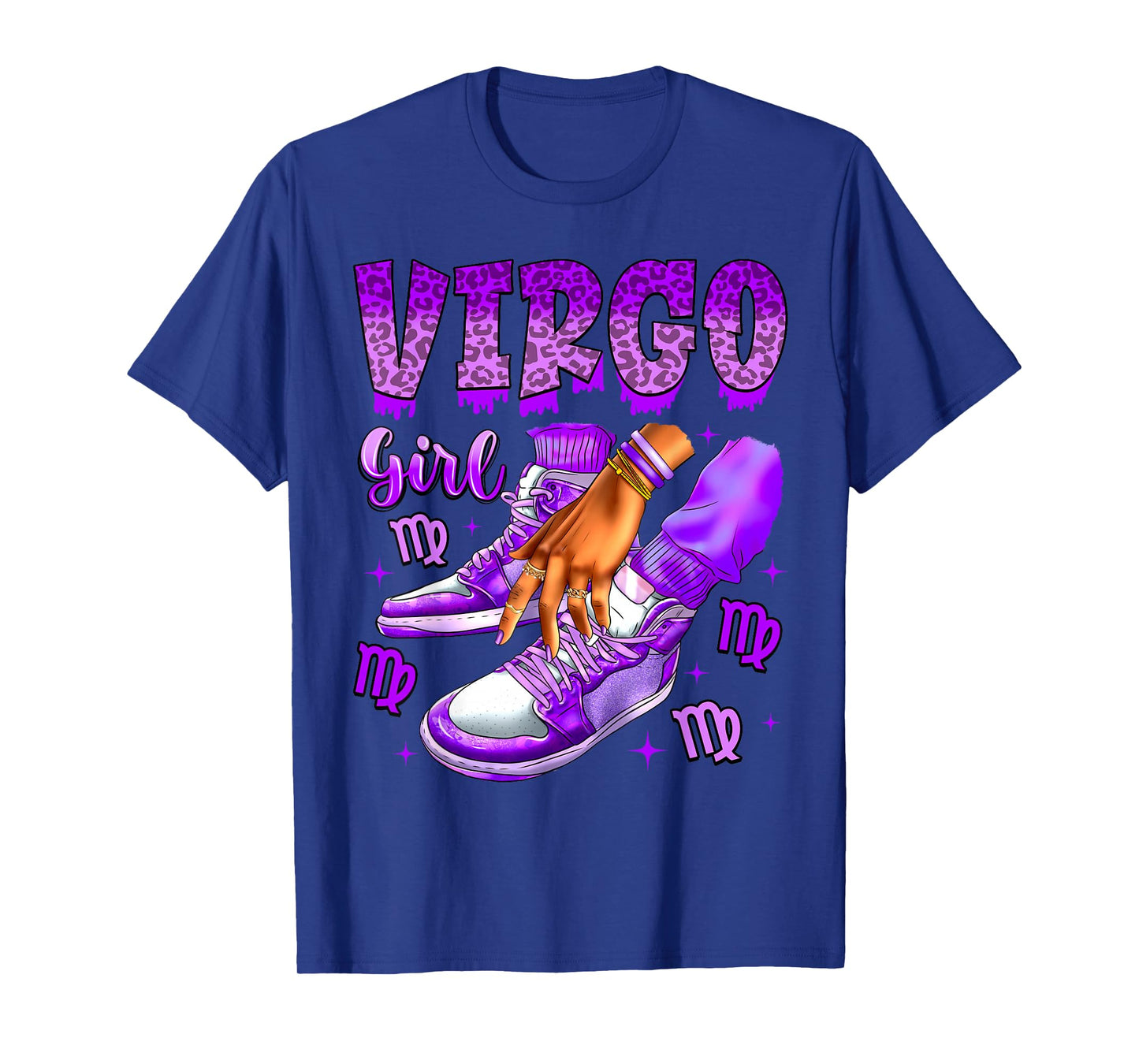 Virgo Girl Birthday Black Women Sneakers Zodiac Sign T-Shirt